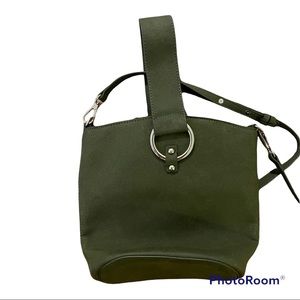 Who What Wear Biker Babe Bag SUEDE Green Purse NWOT